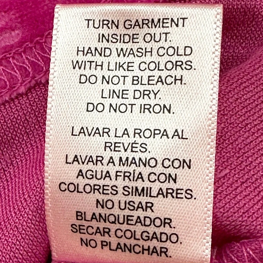 NWOT • JUICY COUTURE Velour Long Sleeve Bling Logo‎ Sleepwear Top • Large • pink